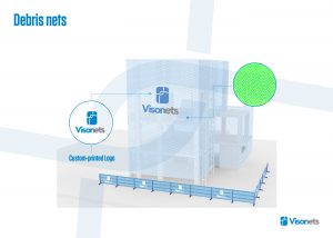 Protective net - Debris net system - Protective net - Formwork net - Knotless polypropylene one layer VISORNETS