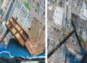 tips avoid falling objects in a safety net