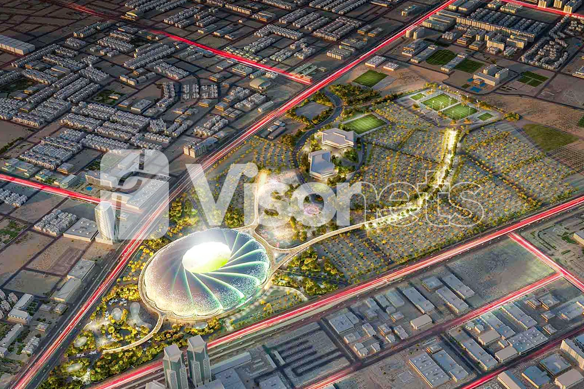 Type "S" safety nets VISORNETS + debris nets VISORNETS - ARAMCO Stadium - Saudi Arabia