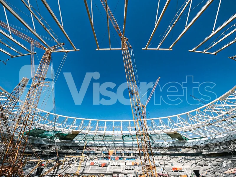 Safety nets type "S" VISORNETS at "Al Rayyan" stadium in Qatar