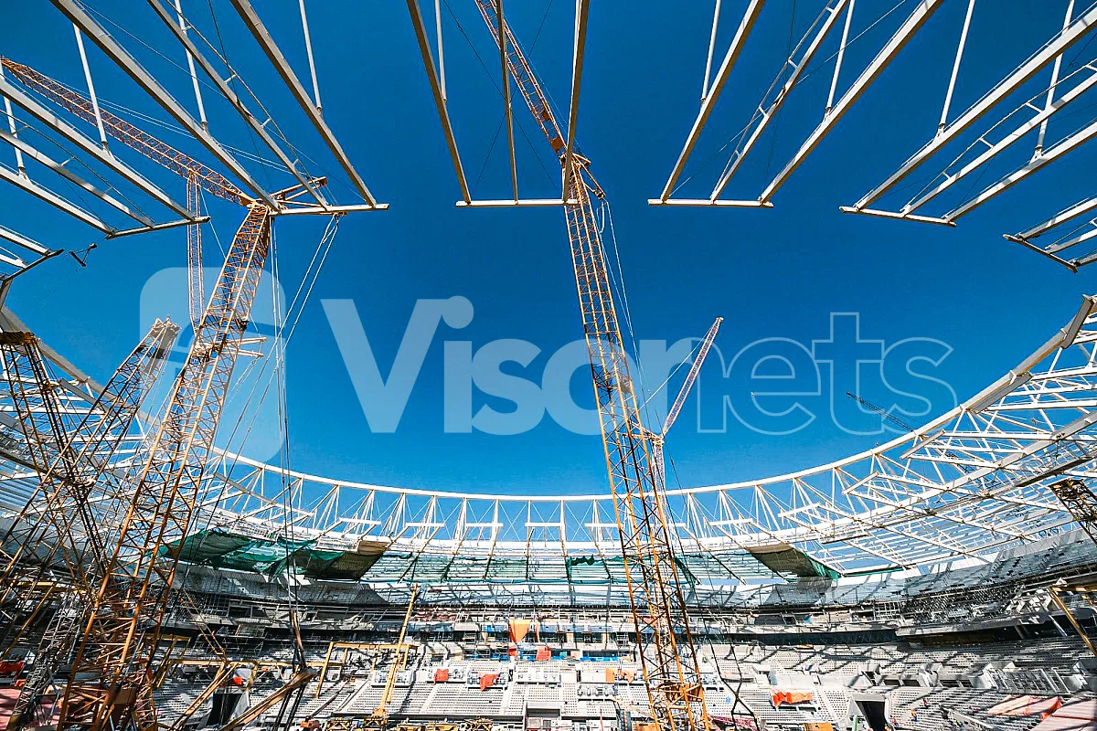 Safety nets type "S" VISORNETS at "Al Rayyan" stadium in Qatar