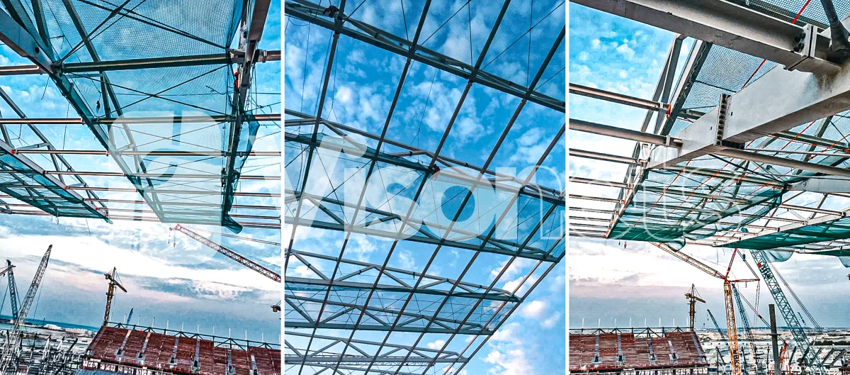 VISORNETS type "S" safety nets at the "Ras Abu Aboud 974" stadium in Qatar