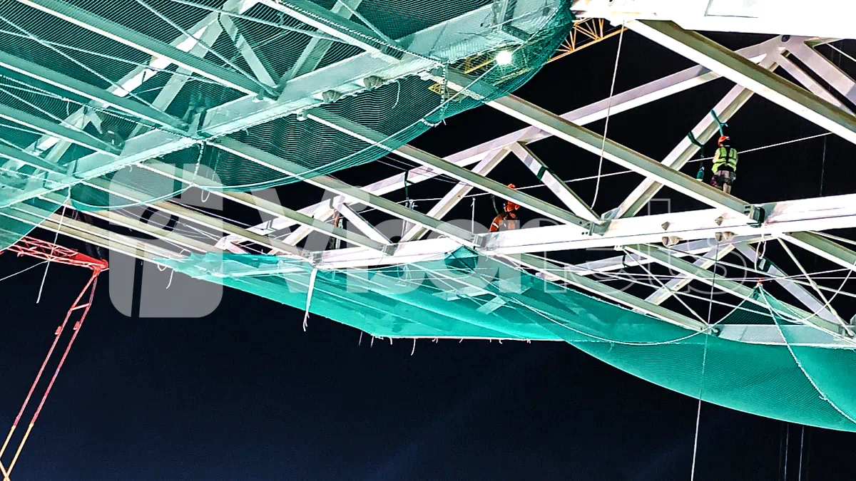 VISORNETS type "S" safety nets at the "Ras Abu Aboud 974" stadium in Qatar