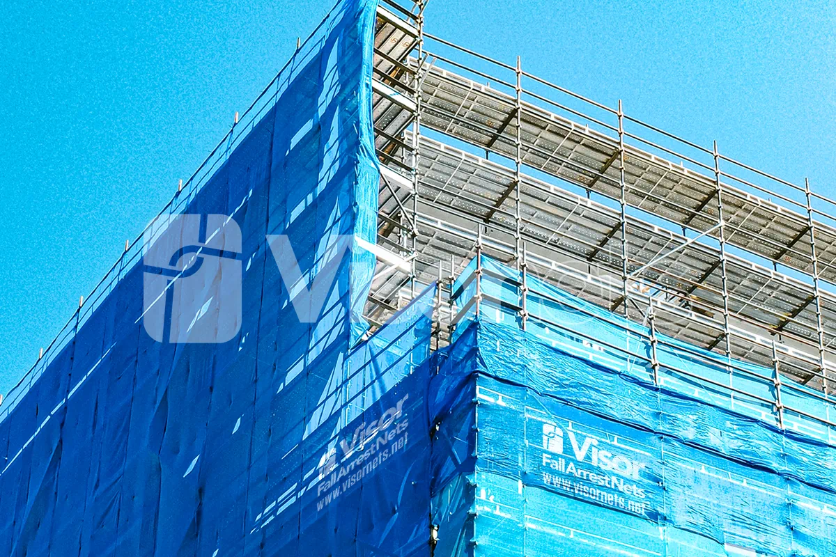 Visornets Debris meshes scaffolding & Cover meshes - Custom printed logo - VISOR FALL ARREST NETS