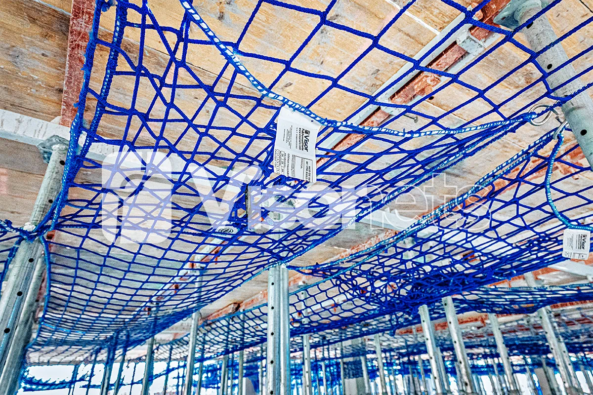 Visornets Formwork safety nets certified system UNE EN 81653 2003B Standard - VISOR FALL ARREST NETS