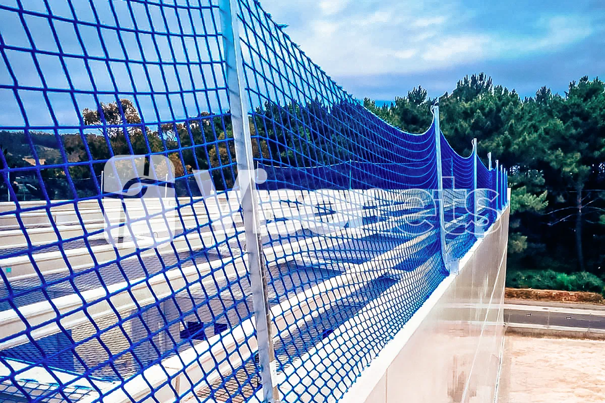 Visornets Safety nets certified system U-type EN 1263-1 Standard - VISOR FALL ARREST NETS