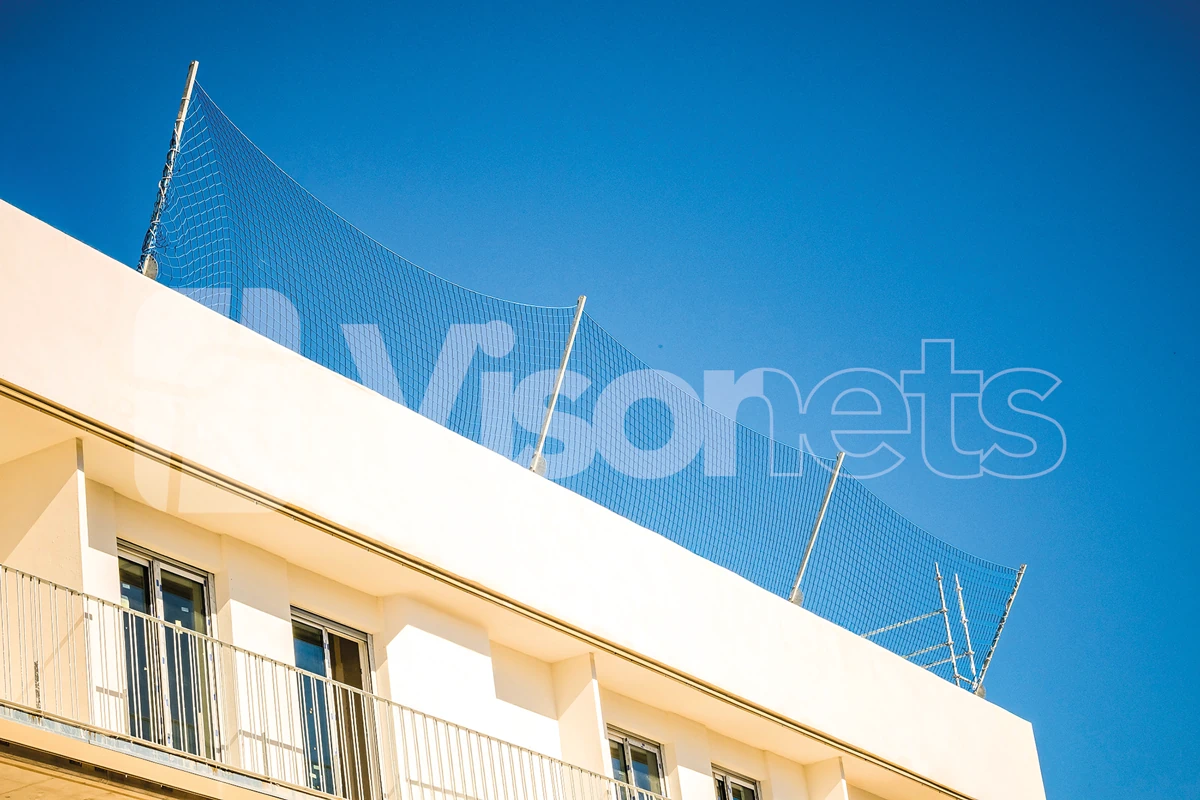 Visornets Safety nets certified system U-type EN 1263-1 Standard - VISOR FALL ARREST NETS