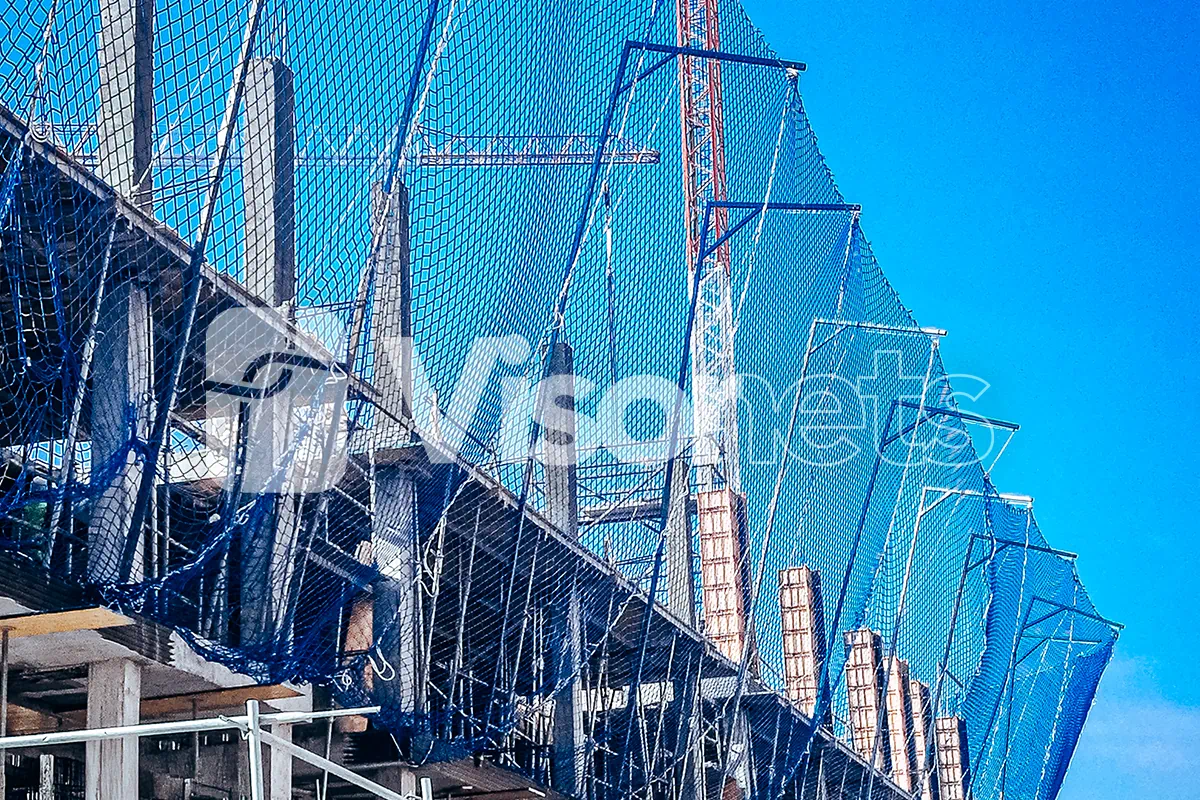 Visornets Safety nets certified system V-type EN 1263-1 Standard - VISOR FALL ARREST NETS