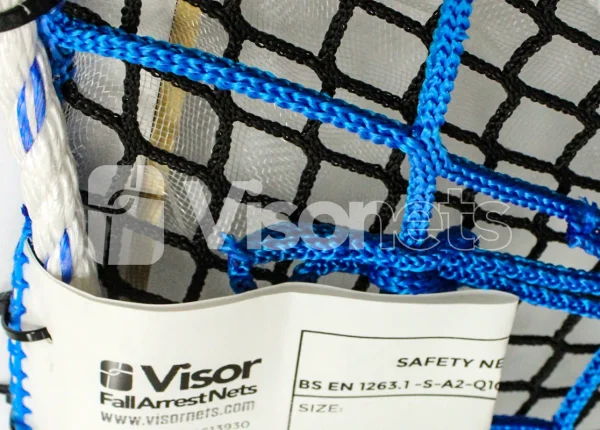 Type S triple-layer safety net with tools system and debris netting - Visor Fall Arrest Nets