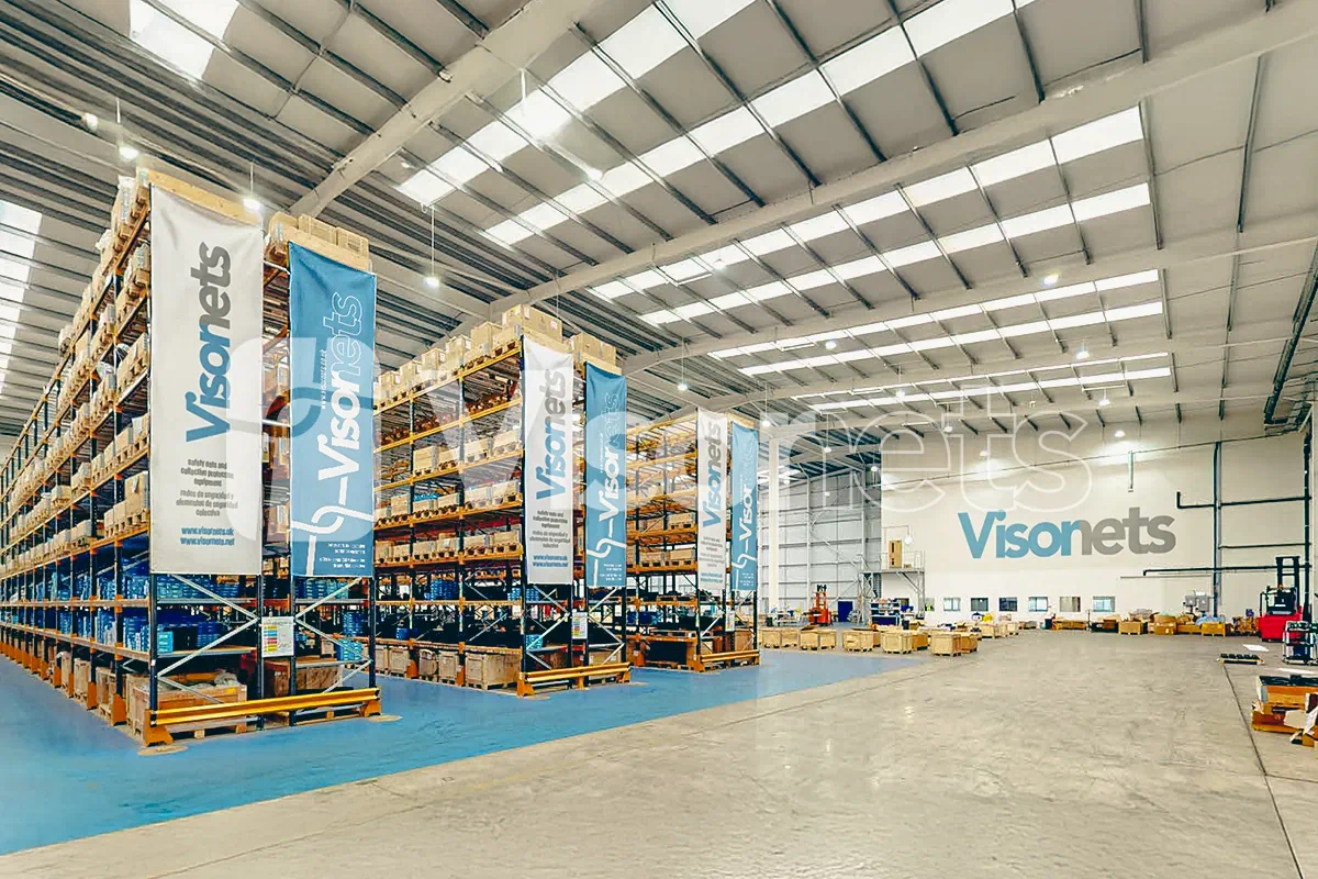 Visornets UK Logistics hub and warehouse facility for safety nets, protective nets, sports netting, ropes & accessories - Visor Fall Arrest Nets